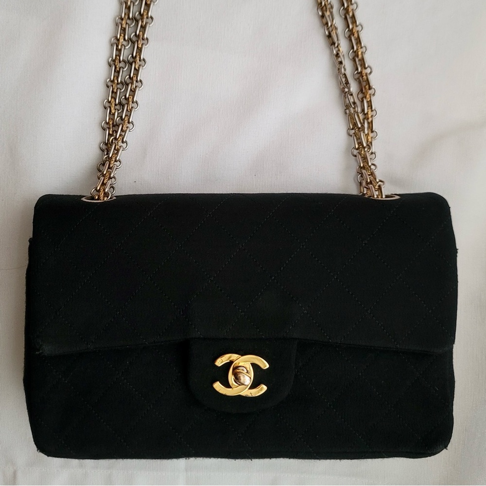 CHANEL Vintage Double Flap Quilted Shoulder Bag.
